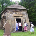 A rare glimpse into the Gillow Mausoleum at Thurnham, July  2015